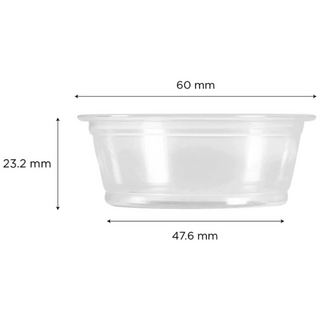 1.5oz Portion Cup(2500): FP-P150-PP Plastic Portion Cups - Clear - 2,500 ct