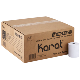GS-TR313220 3 1/8"x220' Thermal Paper Rolls, White/50Roll