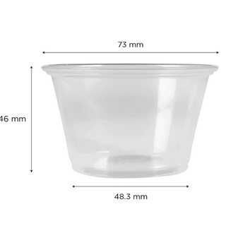 4oz Portion Cup(2500): FP-P400-PP Plastic Portion Cups - Clear - 2,500 ct