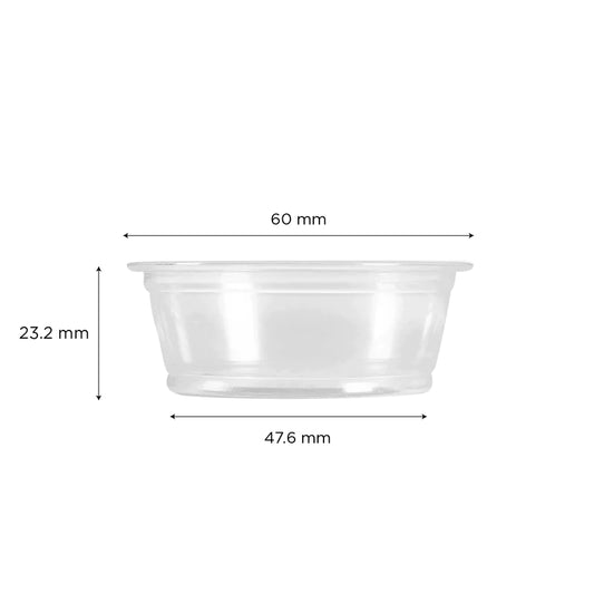 FP-P150-PP 1.5oz PP Plastic Portion Cups - Clear - 2,500 ct