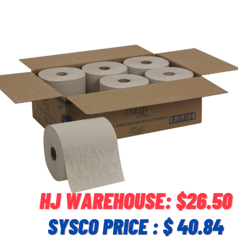 JS-RTK750 Paper Towel Rolls, Kraft - Case of 6 rolls